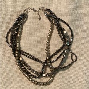 Silpada hematite multi strand necklace